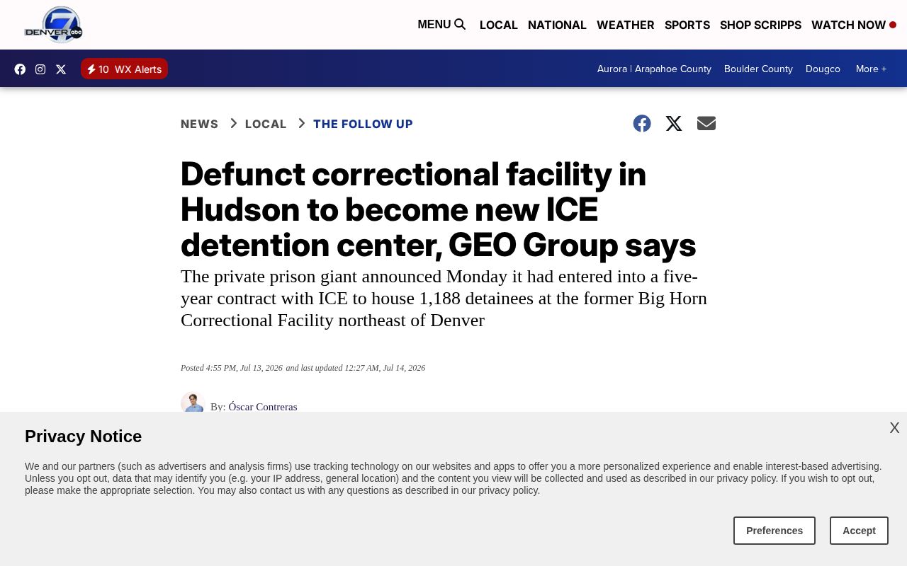 Former Big Horn Hudson reported ICE detention context for Weld County releases