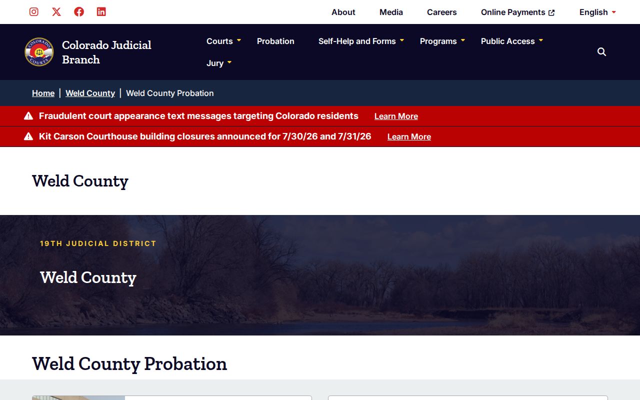 Weld County parole and probation local probation offices